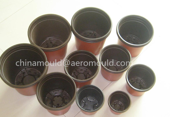 double color flower pot mould